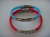 metal bracelet with silicone