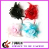 Wholesale unique flower brooches with feather