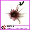 Wholesale unique flower brooches with feather