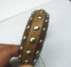 Wholesale unique alloy with wood fashion bangle