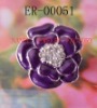 Wholesale flower alloy purple dribble stretch ring