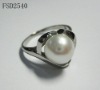 Wholesale 316 surgical stainless steel ring with Pearl