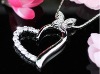 Wholesale silvery alloy heart necklace pendent