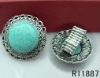 Wholesale Fashion elastic rings with gemstone