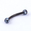 Wholesale 316 body jewelry with stone EYEBROW