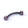 Wholesale 316 body jewelry with stone EYEBROW