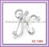 Wholesale Rhinestone Initial Brooch