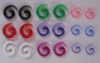 Wholesale UV Acrylic Spiral Ear Plugs, Ear Exapnder,Acrylic Body Jewelry