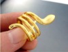 Wholesale Fashion gold plated Elves snake ring
