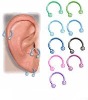 Wholesale Anodized Titanium Neon Colors Horse Shoe Rings