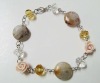 Wholesale Newest hot sale fashion stone acrylic beaded bracelet