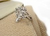 Wholesale Fashion silver christmas tree ring