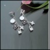 Wholesale Fashion dangle flower alloy jewelry earrings,alloy jewelry