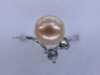 Wholesale 8 mm fancy freshwater pearl rings HJ3538