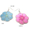 Wholesale Fashion flower earring with epoxy painting