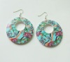 three dimensional printing effect wooden earring