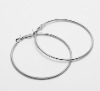 Concise silver fashion Large hoop earrings