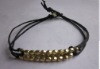 Wholesale Wax Cotton Weave gold beads bracelet