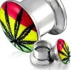 Wholesale Fashion Stainless Steel Logo Tunnel Earring Piercings(WS693)