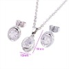 Wholesale 2011 fashion jewelry rhodium plated jewerly set