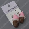 clay earring, round, fashion earring,