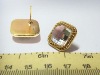 gold stick crystal earrings