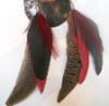 dangle feather earring