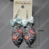 clay earring, round, fashion earring,