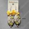 clay earring, round, fashion earring,