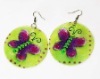 Wholesale Fashion Round Shell Printing Earring