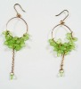 Wholesale fashion turquoise broken stone plating gold hoop earring