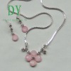 Wholesale Pink Stone Necklace Sets