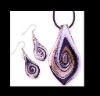 Wholesale Lampwork Glass Necklace and Earrings Set