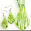 Wholesale Lampwork Glass Necklace and Earrings Set