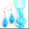 Wholesale Murano Glass Pendant Earrings Set