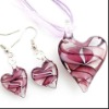 Wholesale Lampwork Glass Necklace and Earrings Set