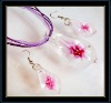 Wholesale hottest inner flower murano glass jewelry set