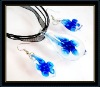 Wholesale hottest inner flower murano glass jewelry set