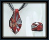 Wholesale hottest design glass jewelry set