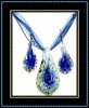 Wholesale hottest murano necklace and earrings set