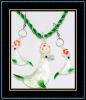 Wholesale hottest murano necklace and earrings set