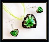 Wholesale hottest murano necklace and earrings set