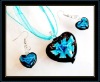 hottest murano necklace and earrings set