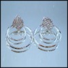 Shiny rhodium jewellery earrings,fashion ornament
