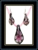 hottest murano necklace and earrings set