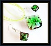 hottest murano necklace and earrings set