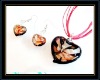 hottest murano necklace and earrings set