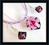 hottest murano necklace and earrings set