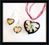 Wholesale hottest murano necklace and earrings set