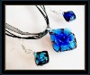 Wholesale hottest murano necklace and earrings set